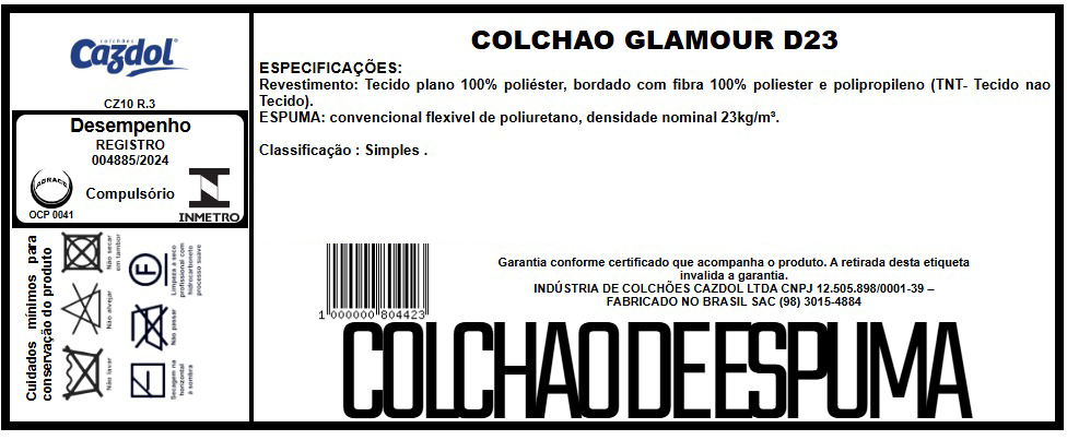 Colchão Glamour - Espuma D23 - Imagem 2