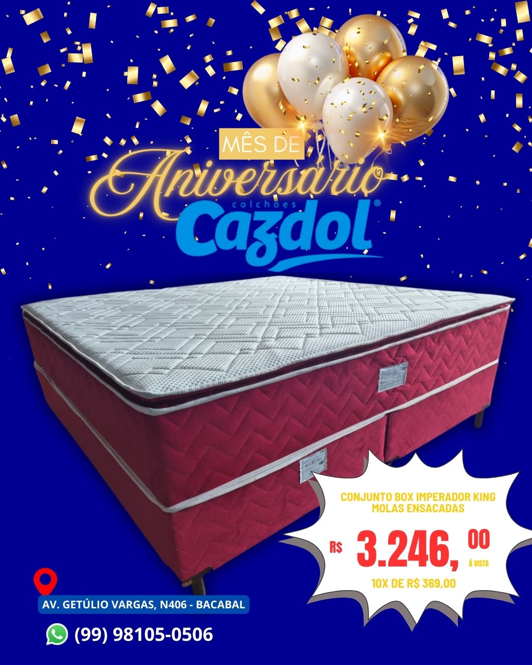 Conjunto Box Imperador [KING] - Molas Ensacadas