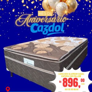 Cama Box Glamour [CASAL] - Com Pillow Top