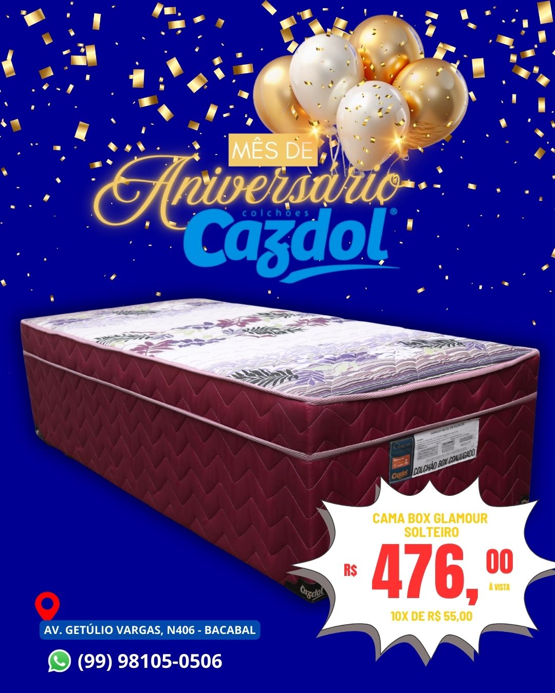 Cama Box Glamour [SOLTEIRO] - D28