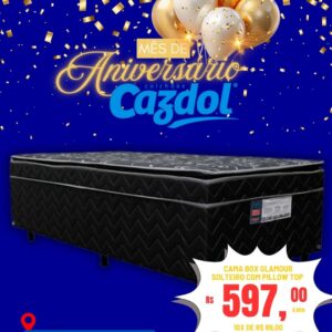 Cama Box Glamour [SOLTEIRO] - Com Pillow Top