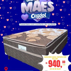 Cojunto Box Uniflex Glamour [CASAL] - Espuma D28 - Com Pillow